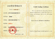 企業資信等級證書